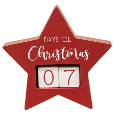 Days Til Christmas Star Countdown Calendar - The Fox Decor